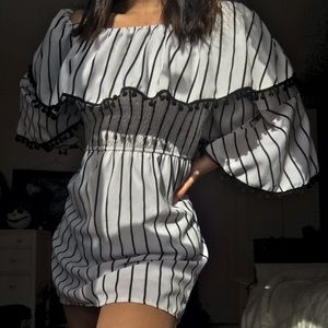 b&w striped dress